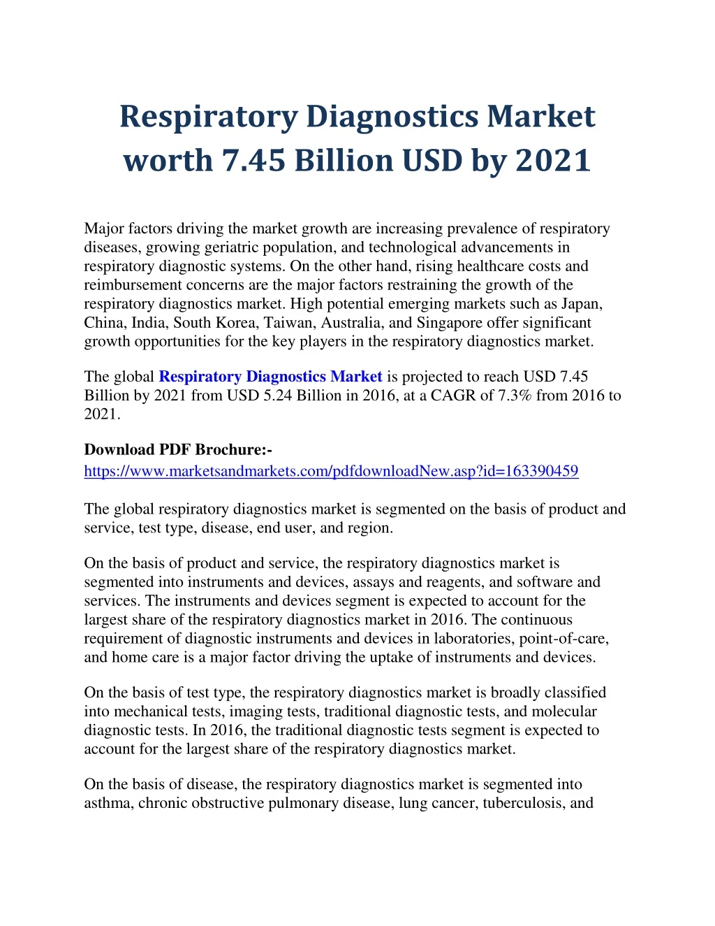 respiratory diagnostics market worth 7 45 billion