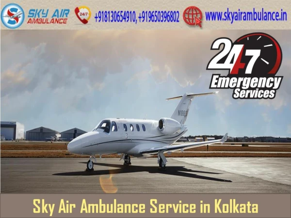 Pick Air Ambulance from Kolkata with Perfect Medical Aid