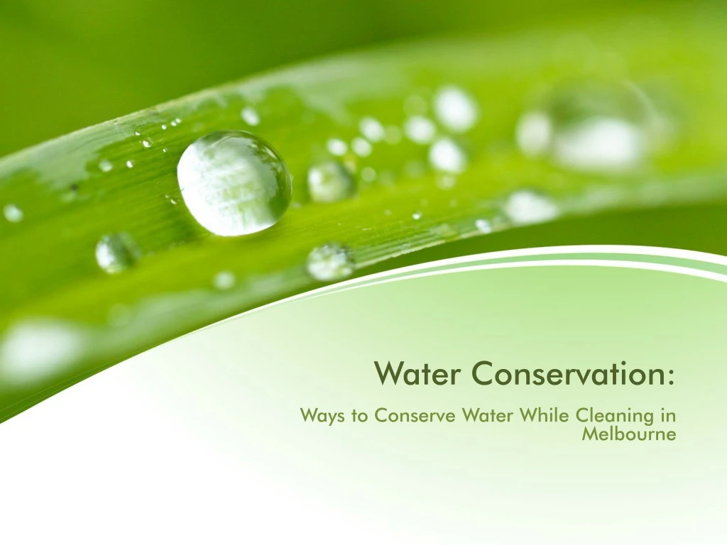 water conservation