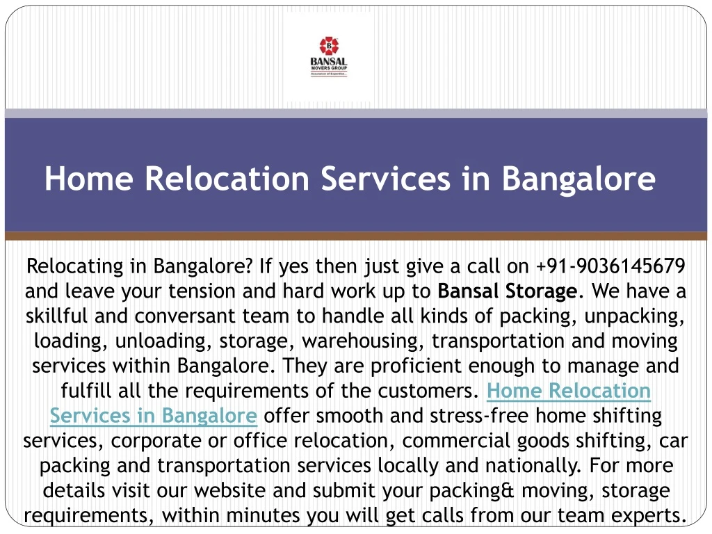 home relocation services in bangalore