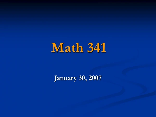 Math 341