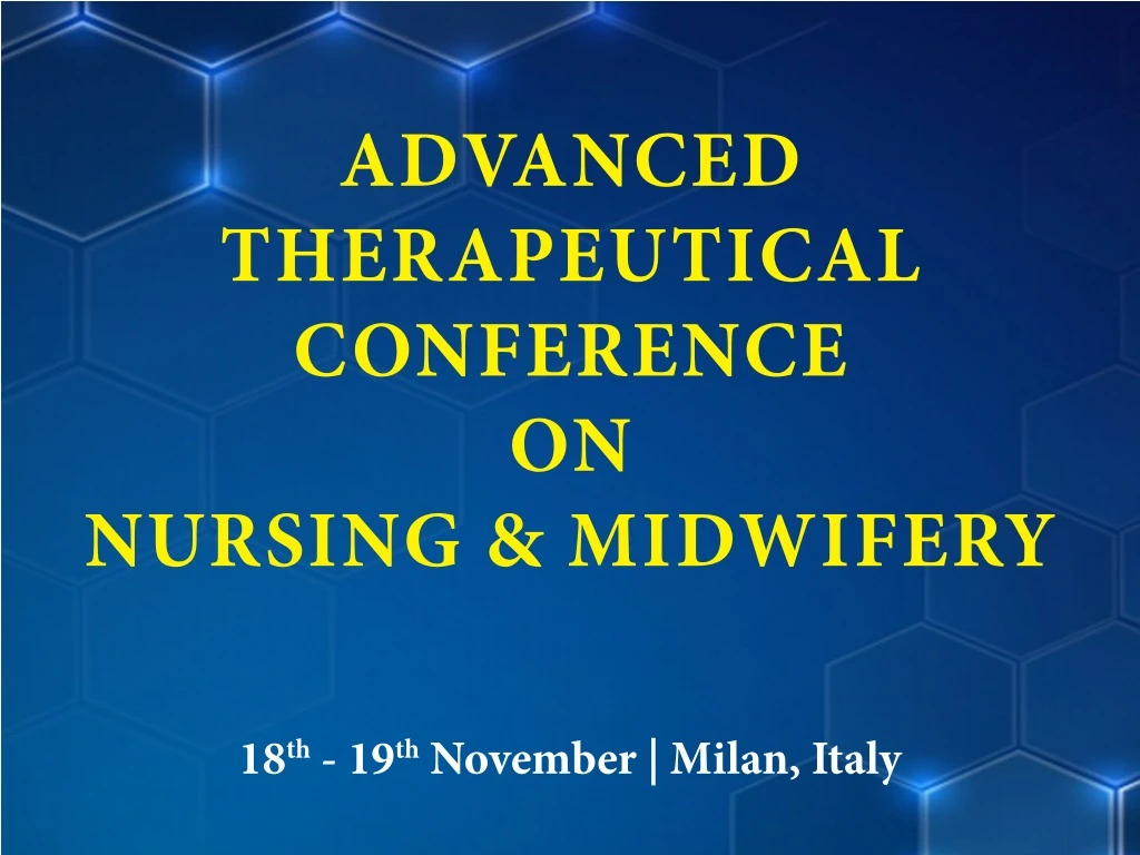 advanced therapeutical conference on nursing