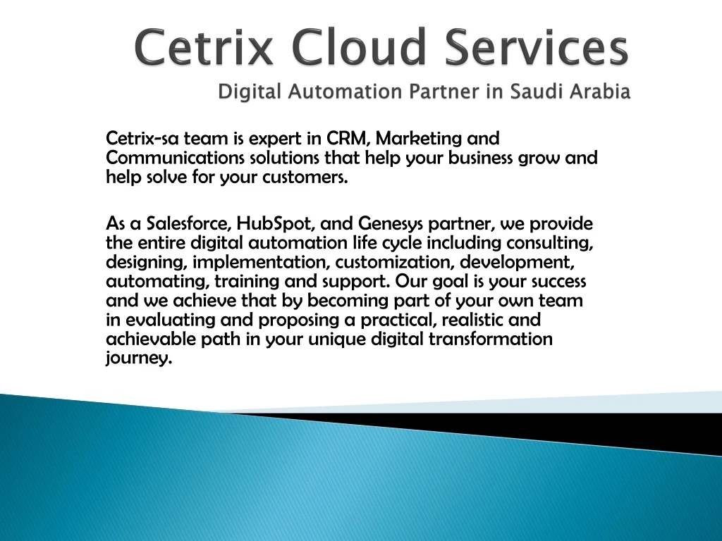 cetrix cloud services digital automation partner in saudi arabia