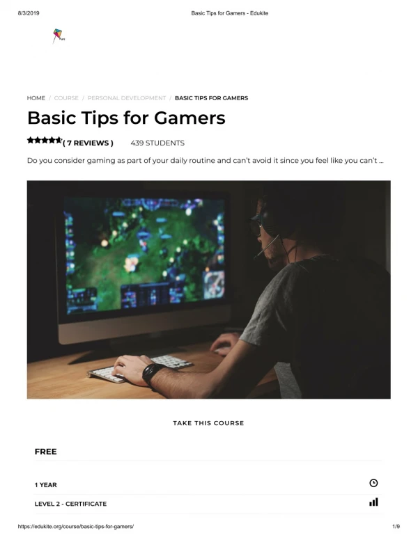 Basic Tips for Gamers - Edukite