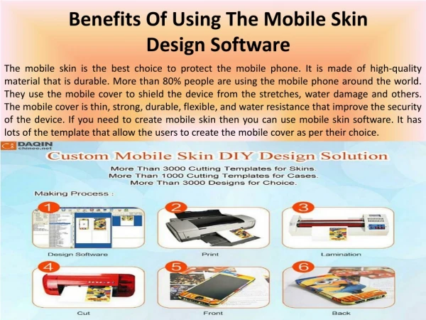 Benefits Of Using The Mobile Skin Design Software