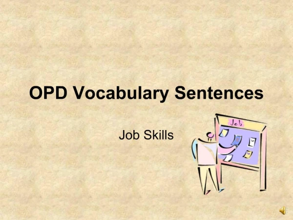 OPD Vocabulary Sentences
