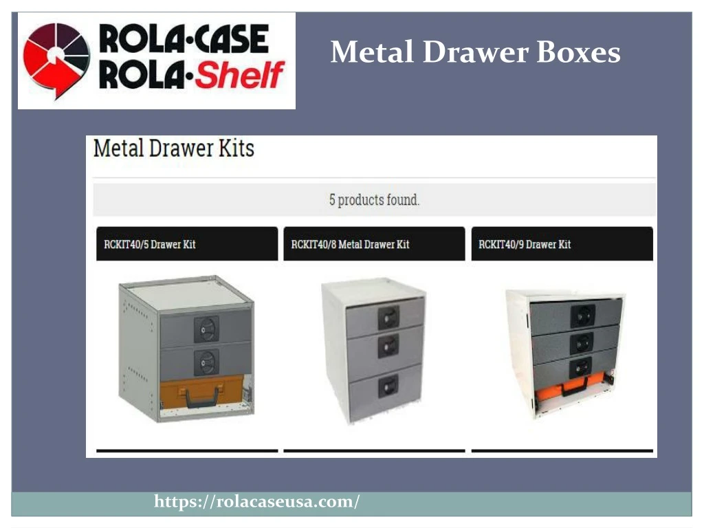 metal drawer boxes