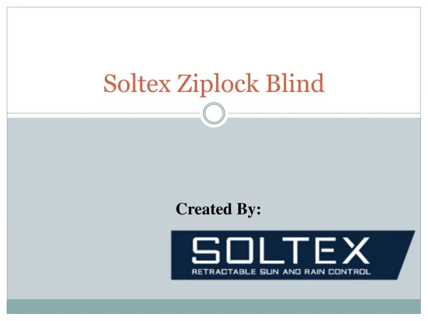 Soltex Ziplock Blind
