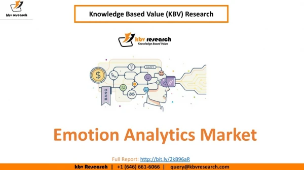 Emotion Analytics Market Size- KBV Research
