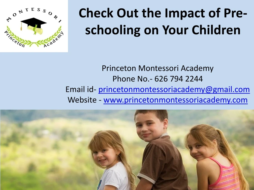 check out the impact of pre schooling on your children