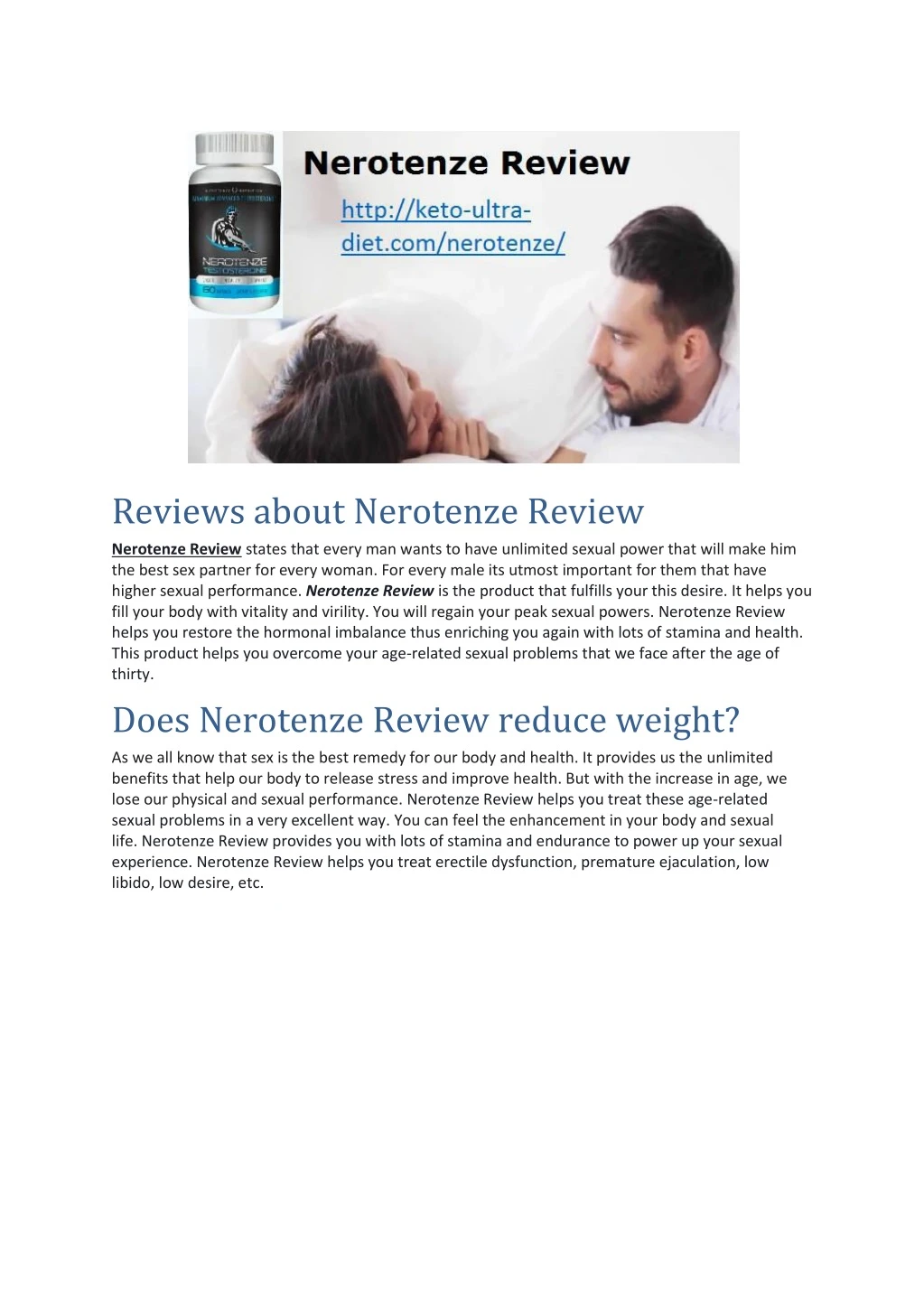 reviews about nerotenze review