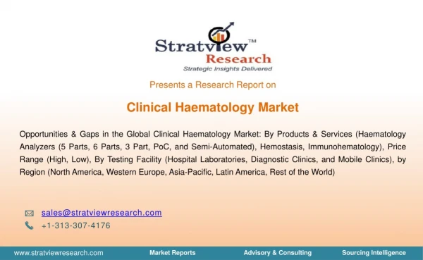 Clinical Haematology Market | Trends & Forecast | 2018-2025