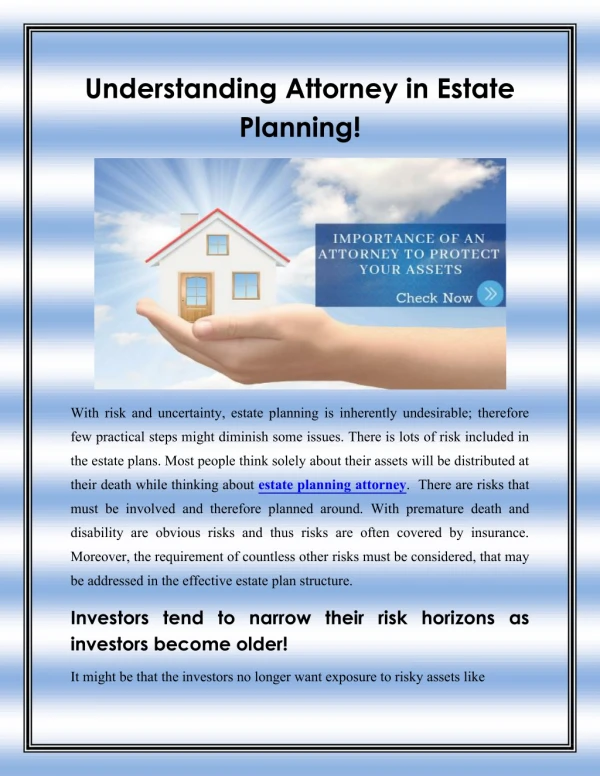 Understanding Attorney in Estate Planning!