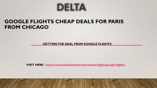 Google Flights Cheap Deals for Paris from Chicago