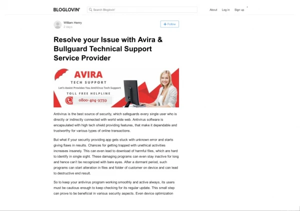 Resolve your Issue with Avira & Bullguard Technical Support Service Provider
