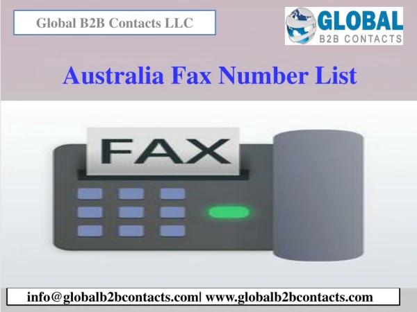 australia fax number list