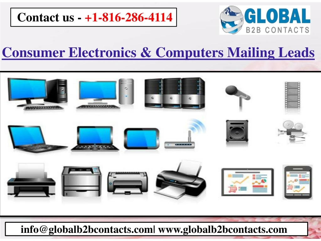 consumer electronics computers mailing leads