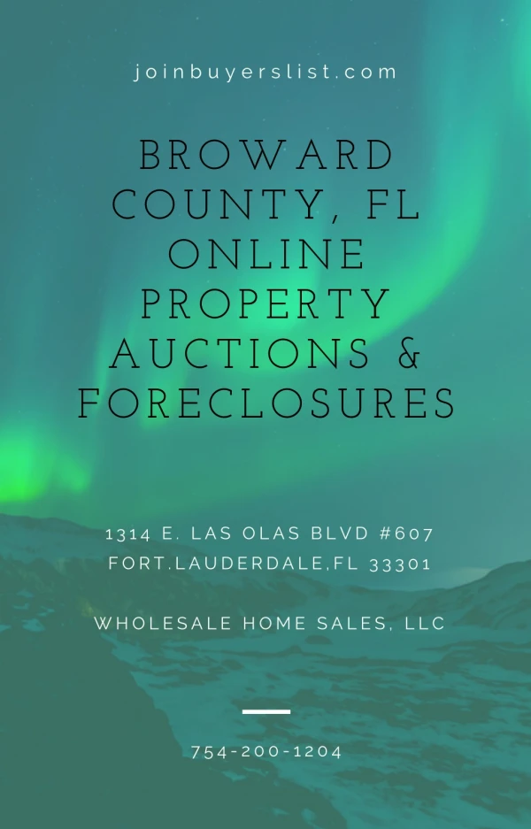 Broward County, FL Online Property Auctions & Foreclosures