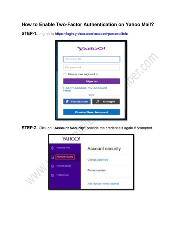 How to Enable Two-Factor Authentication on Yahoo Mail?