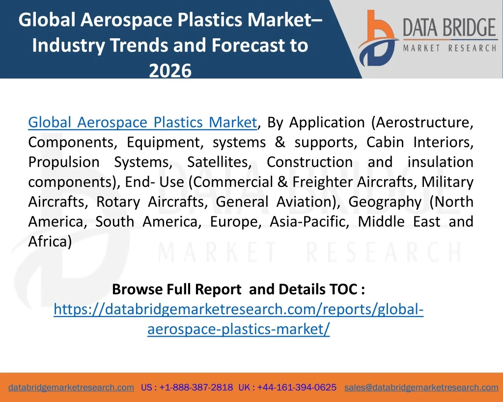 global aerospace plastics market industry trends