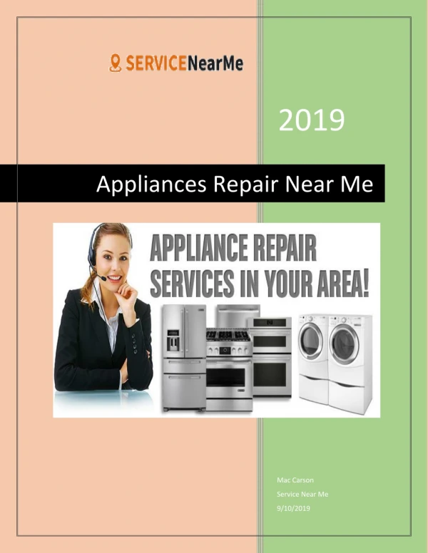 Call Us for Best ‘Appliance Repair Near Me’