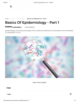 Basics Of Epidemiology - Part 1 - Edukite - slide 1