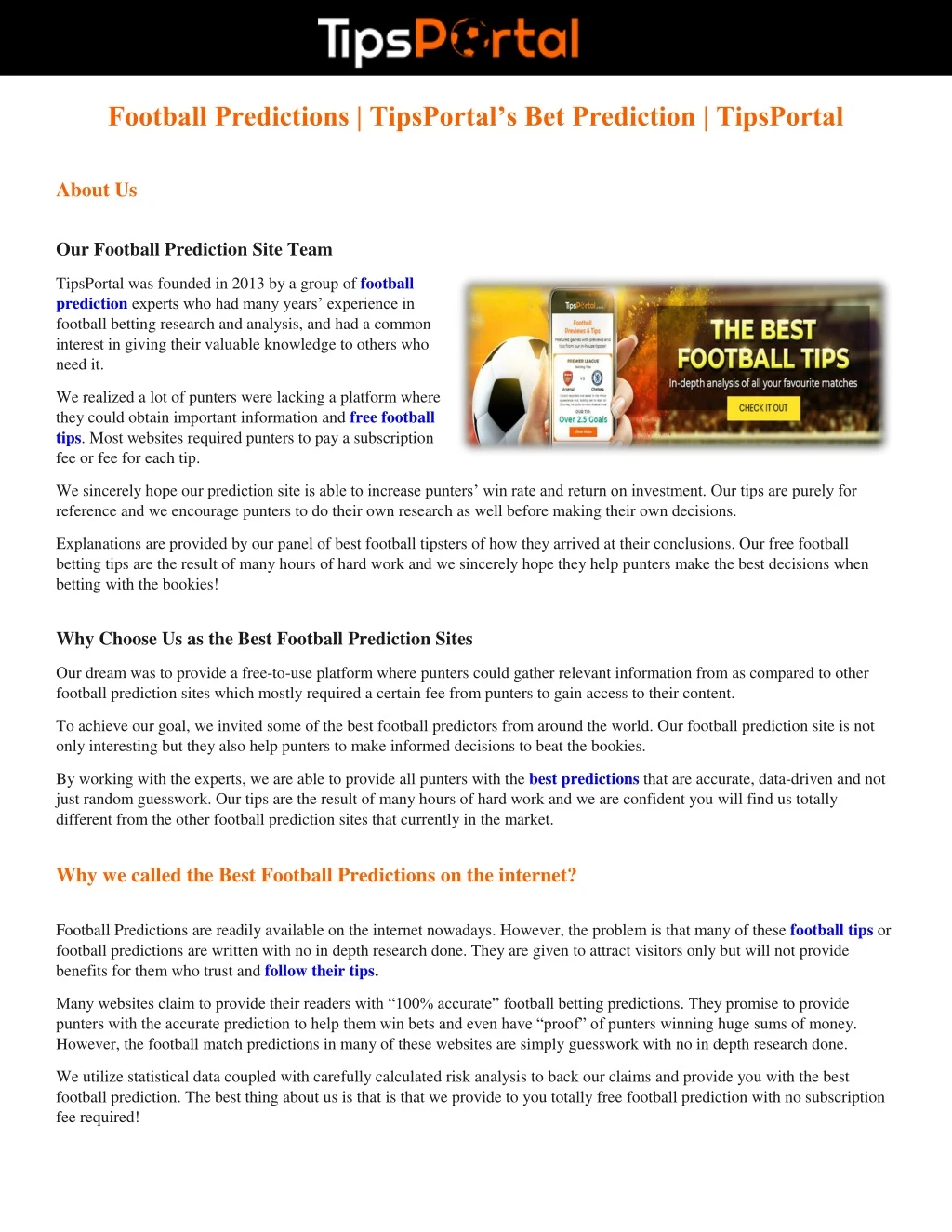 football predictions tipsportal s bet prediction