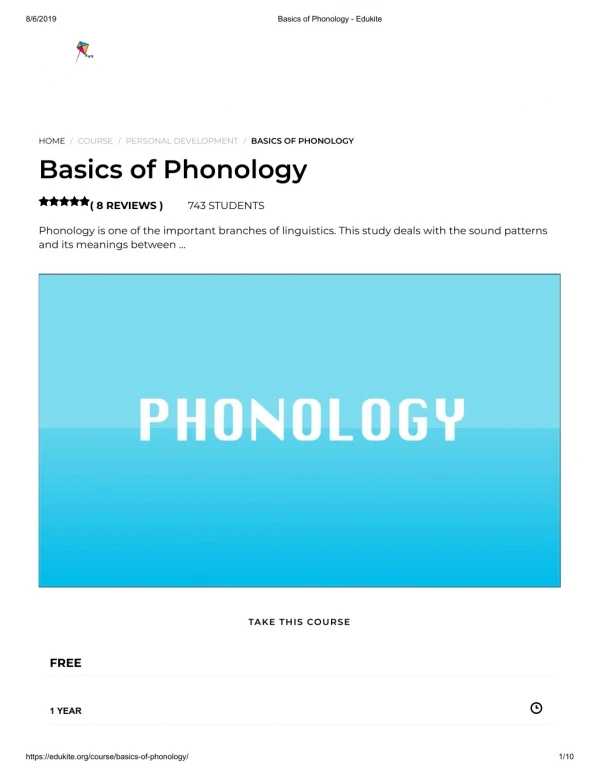 Basics of Phonology - Edukite
