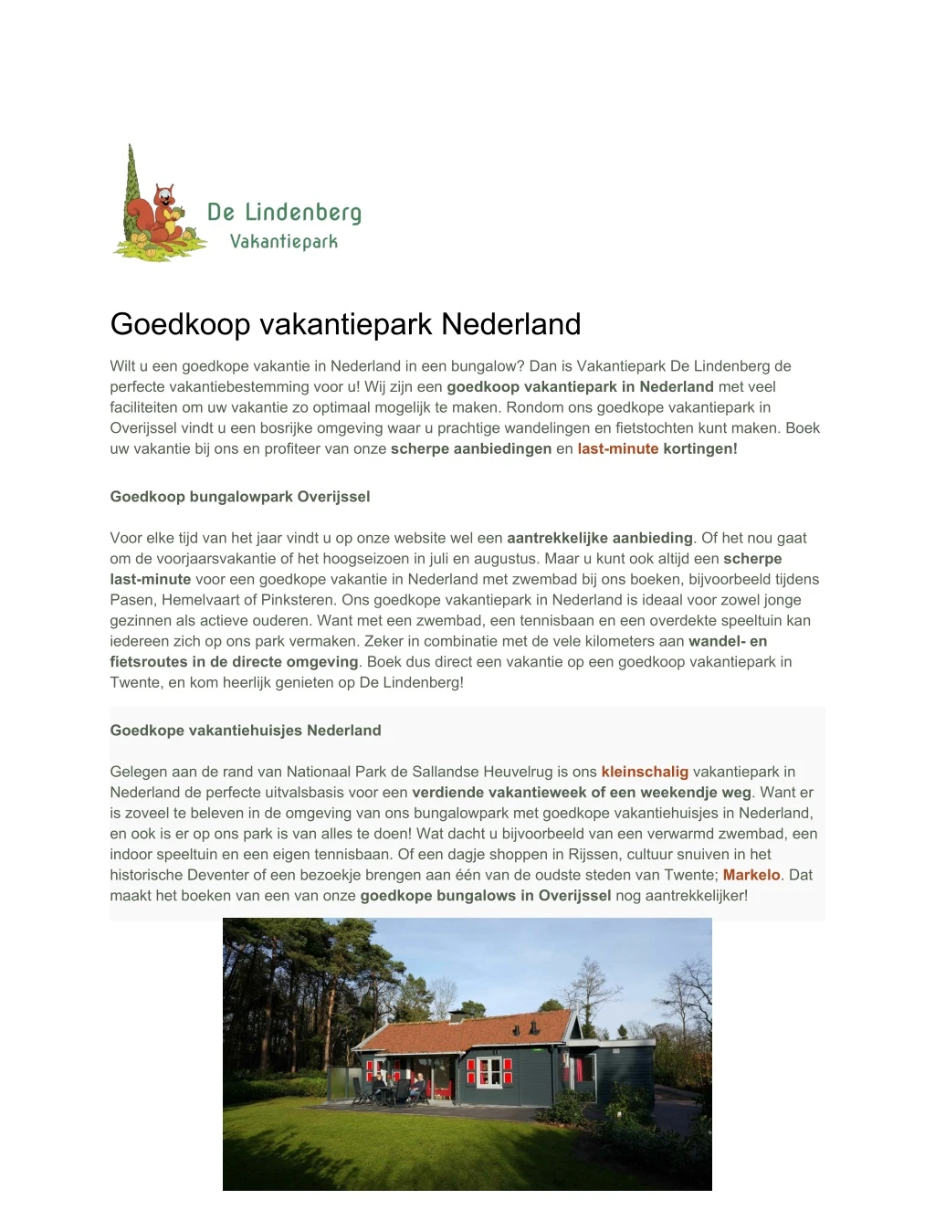 goedkoop vakantiepark nederland