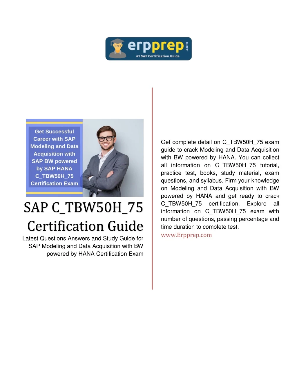 get complete detail on c tbw50h 75 exam guide