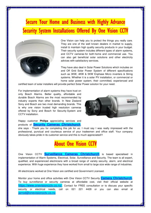Security Cameras Christchurch