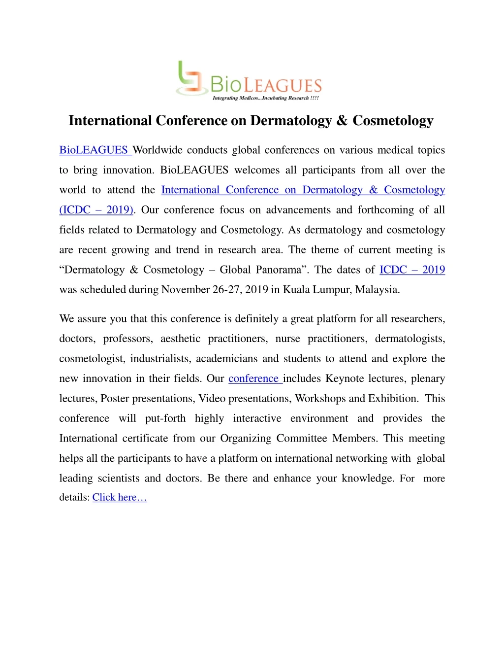 international conference on dermatology