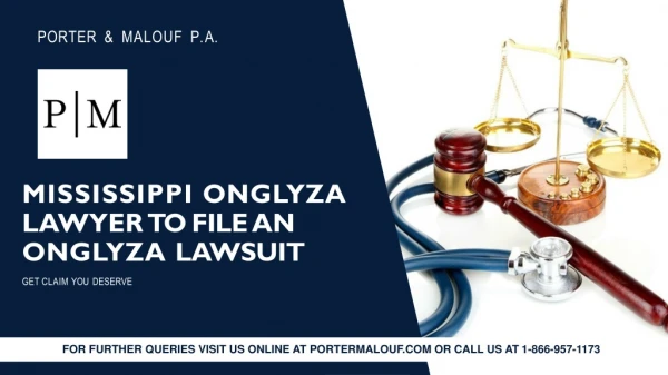 Mississippi Onglyza Lawyer to file an Onglyza Lawsuit
