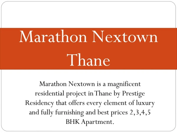 Marathon Nextown Thane