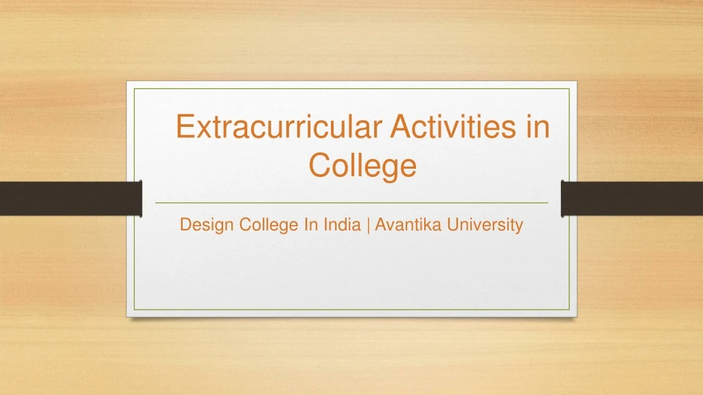 extracurricular activities in college