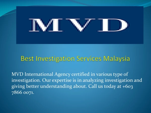 best investigation services malaysia