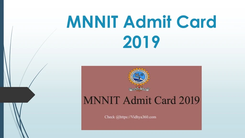 mnnit admit card 2019