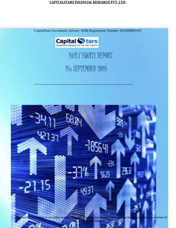 Daily Equity Report 11 Sep 2019