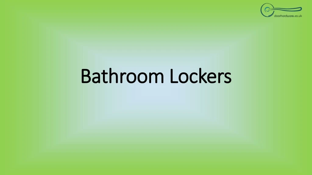 bathroom lockers