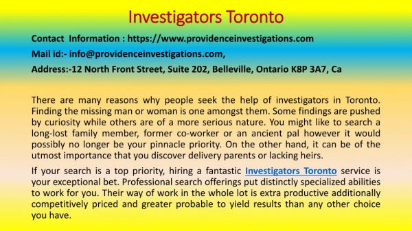 Here Is What You Should Do For Your investigators Toronto