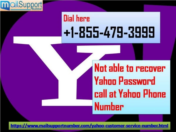 Not able to Recover Yahoo Password call at Yahoo Phone Number