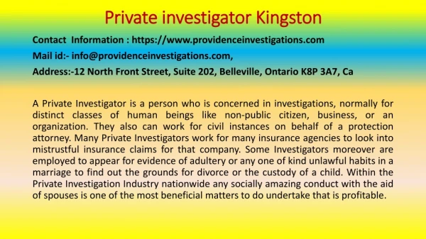 Best Tips For Private investigator Kingston