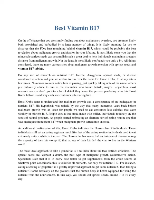Vitamin B-17