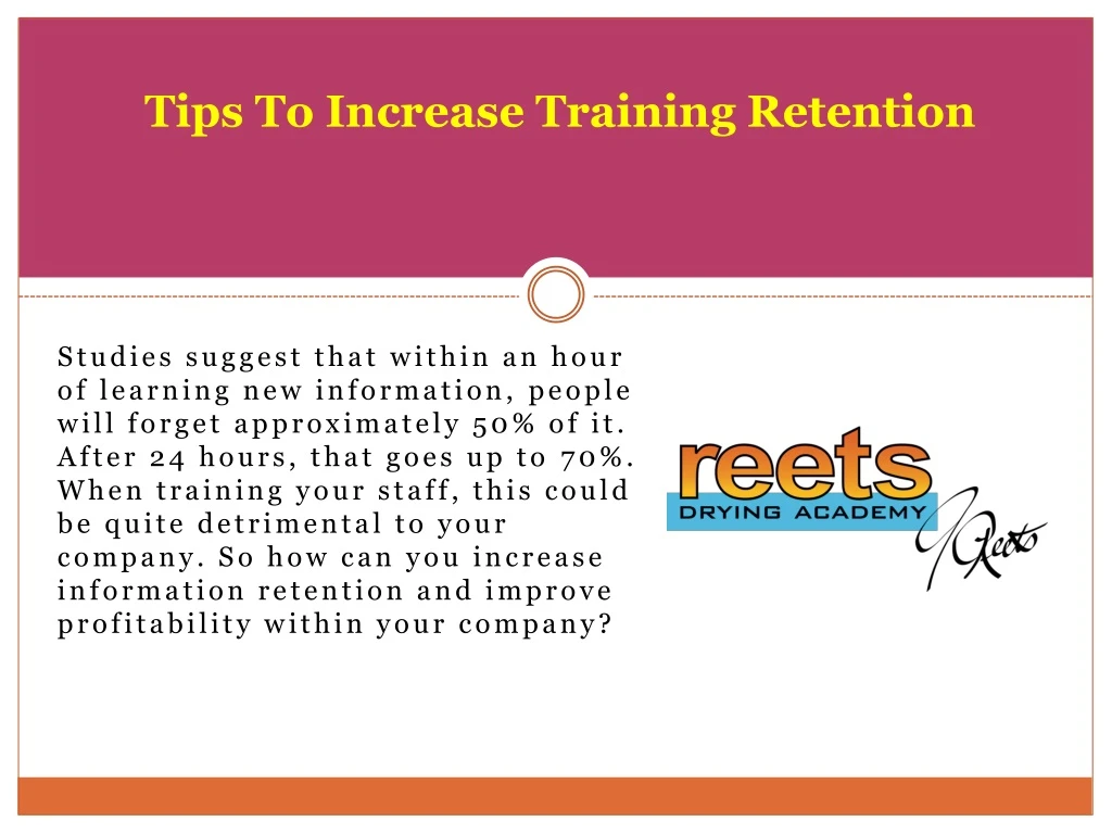 tips to increase training retention