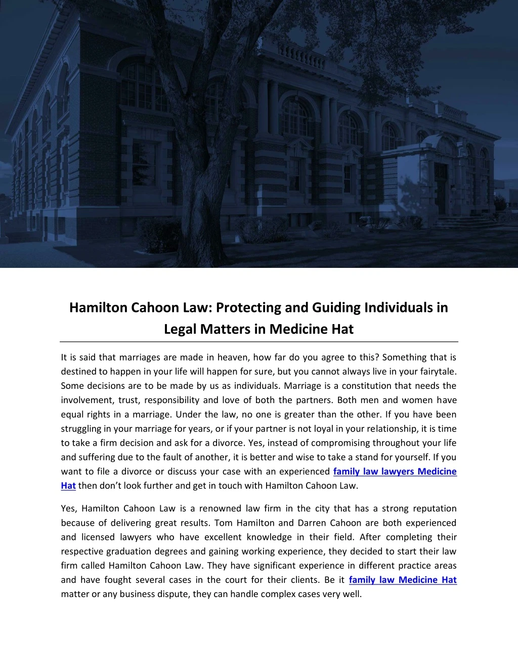 hamilton cahoon law protecting and guiding