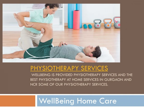 Physiotherapy Services Gurgaon