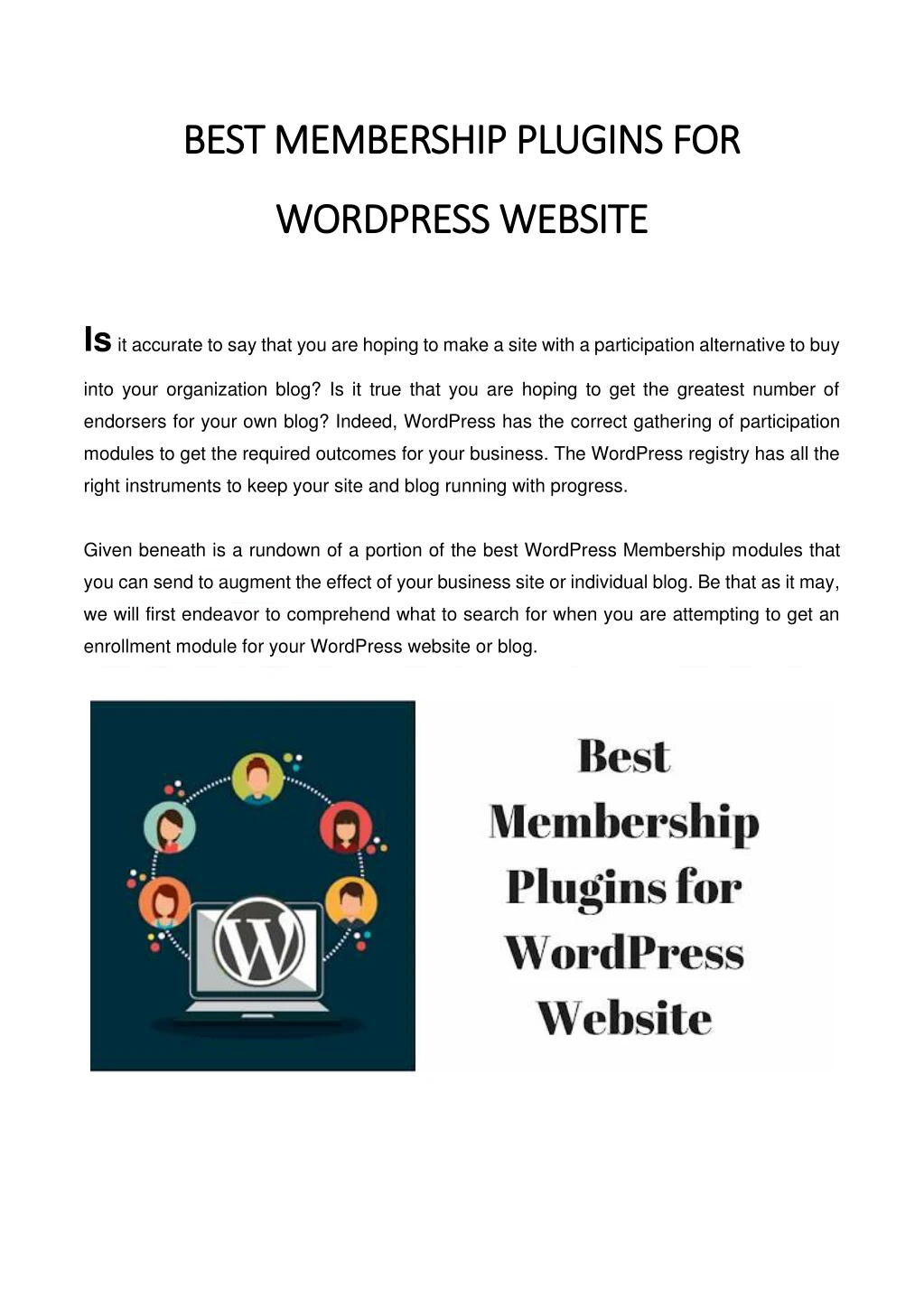 best membership plugins for best membership