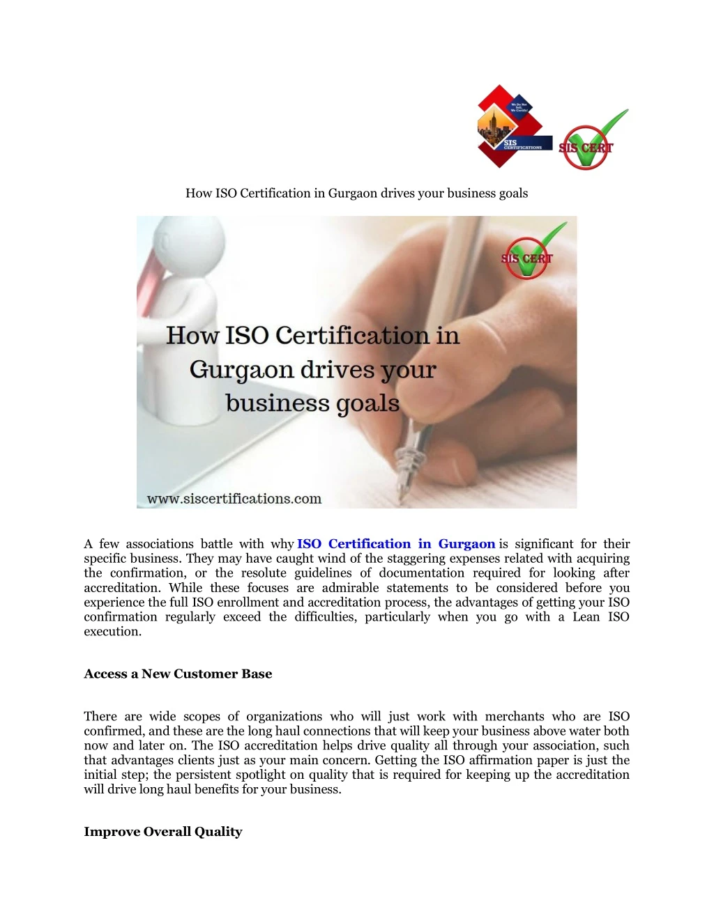 how iso certification in gurgaon drives your