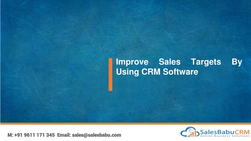 improve sales targets by using crm software