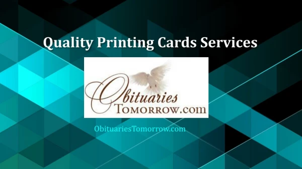 Quality Printing Cards Services